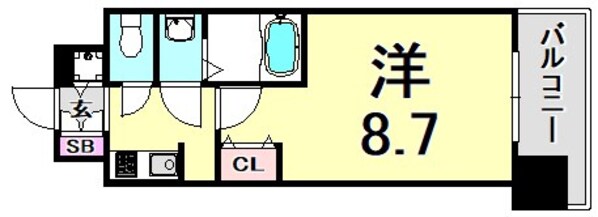 エスライズ新神戸IIの物件間取画像